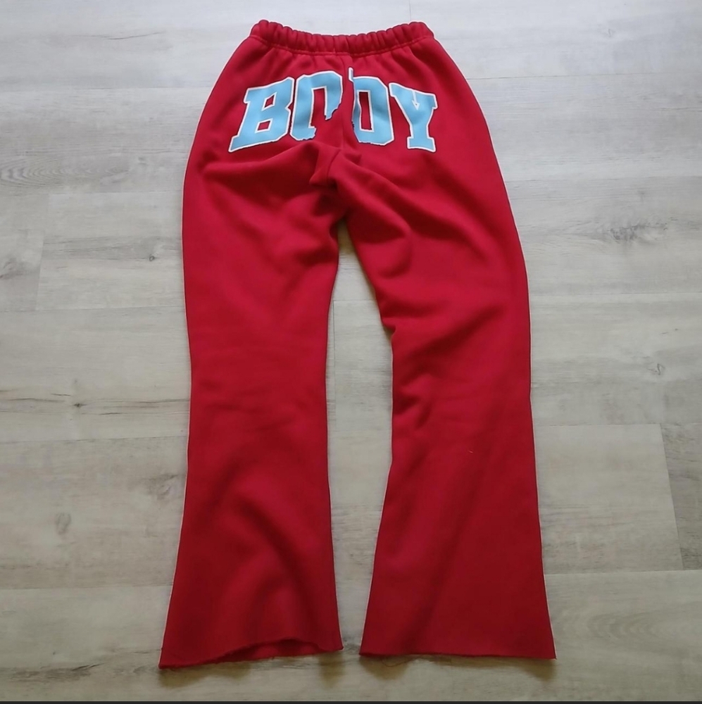 Body by Raven Tracy red backshot sweat pants size S.
